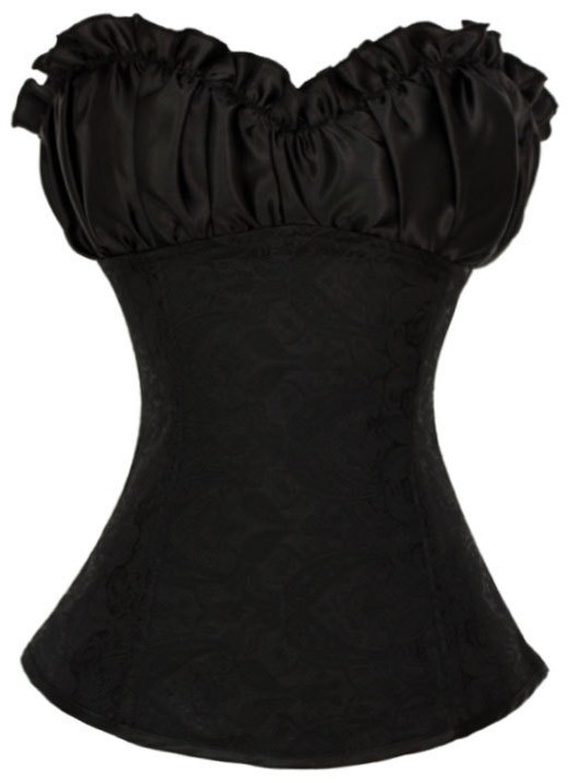 Black Floral Pattern Corset